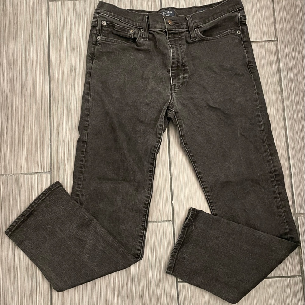 J Crew Flex Mens black straight cut jeans size 32x30